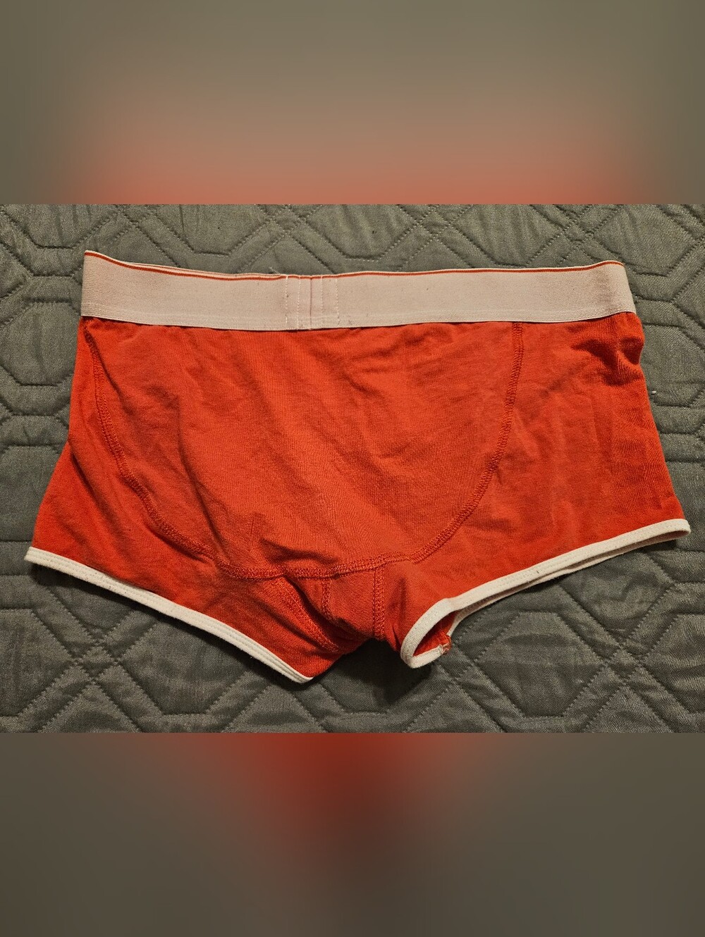 Diesel Orange & White Logo Boxer Briefs - Picture 4 of 5